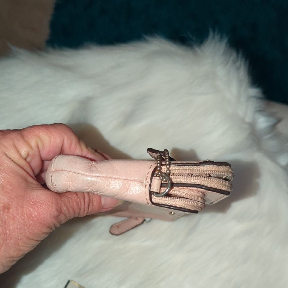 Coach Pink Leather Wristlet - Picture 13 of 14